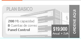 plan b&aacute;sico hosting tecnohost